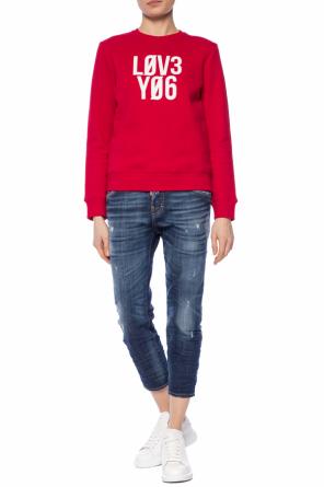 Bluza z nadrukowanym napisem, zdjęcie 2 Bluza z nadrukowanym napisem od Valentino Red